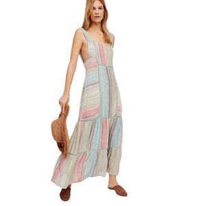 Free People Anika Maxi Dress Multi Color Size XS